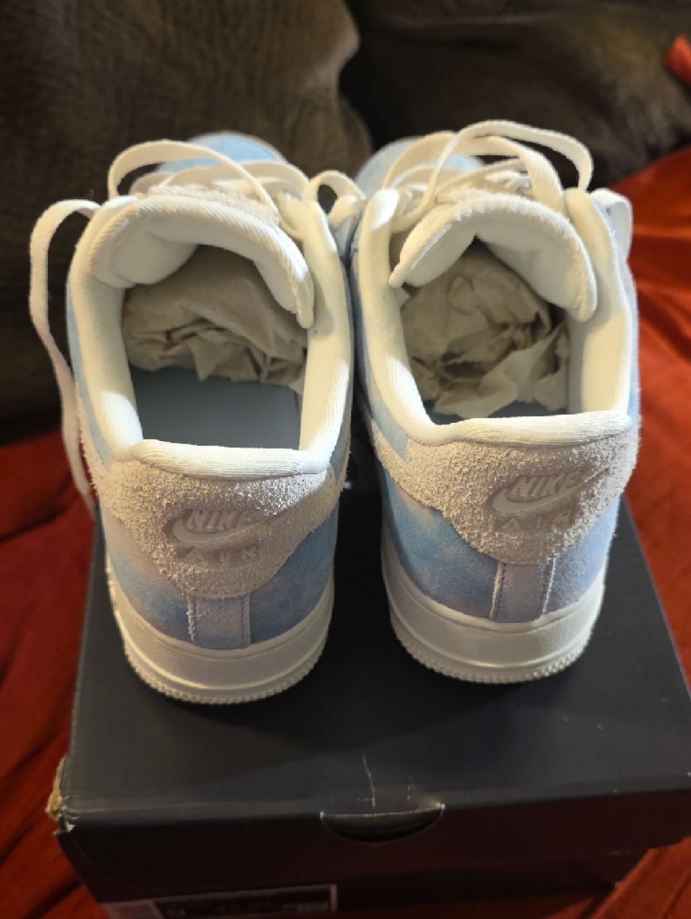 Nike Womens Air Force 1 Low - Light Blue & White - Picture 6 of 8